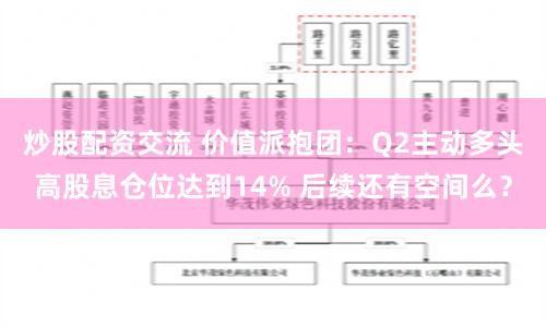 炒股配资交流 价值派抱团：Q2主动多头高股息仓位达到14% 后续还有空间么？